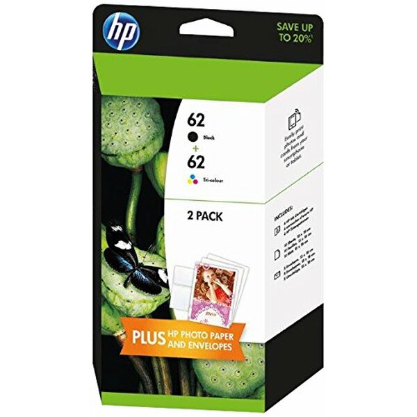 HP  HP 62 + 62 Multi Pack - Print cartridges - 1 x Black - 200 page, 1x Colour 165 Page
