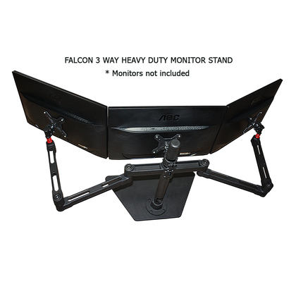Fronnar FNRGMRX3 3 Way Triple Monitor Arm / Monitor stand Heavy Duty up to 29` 10kg Screens! - Grade B Customer return, Scratched but works fine, on display in store to view