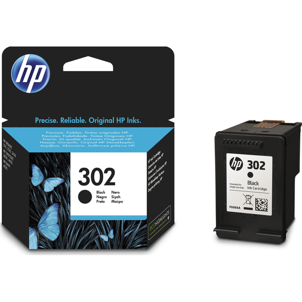HP  HP 302 - Print Cartridge - 1 X Black - 190 Page Yeild