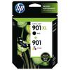 HP  HP 901XL (Black) Ink Cartridge + 901 (Cyan, Magenta, Yellow) Tri-Colour Ink Cartridge (Combo pack) Image
