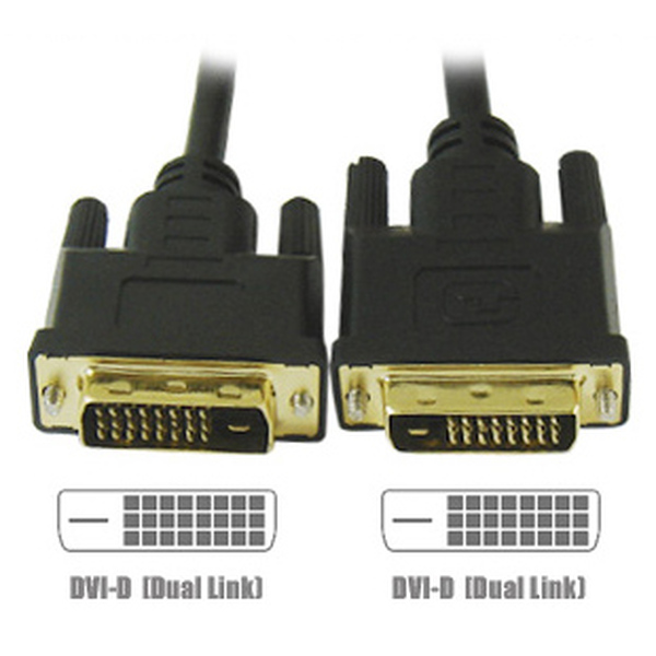 Generic  2Mtr Dual Link DVI to DVI Male - Male GOLD Plated