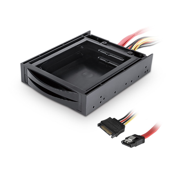 Dynamode  Hot-Swappable Dual SATA 2.5-inch SSD/HDU Bracket/Chassis for 3.5-inch Bay