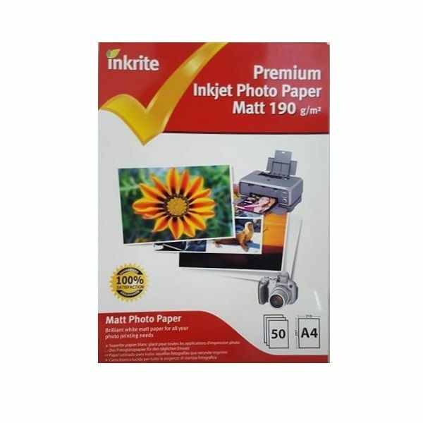 Inkrite  Premium Matt Paper 190gsm A4 x50 Sheets