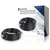 Konig  20 mtr CCTV Cable - High-quality coax cable with BNC and DC power connectors RG59 Image