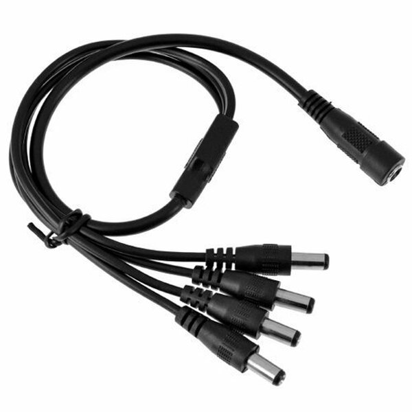 Generic  1 to 4 Way DC cctv Power Splitter Cable Pigtail for CCTV Cameras DVR NVR