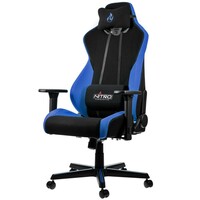 Nitro Concepts  S300 Fabric Gaming Chair - Galactic Blue / Black - WAREHOUSE CLEARANCE SALE - (REDUCED)