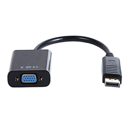 Cable Expert  DISPLAYPORT MALE - VGA FEMALE ADAPTER, 15cm, black upto 1920 x 1200 x 60 Hz or 1080P