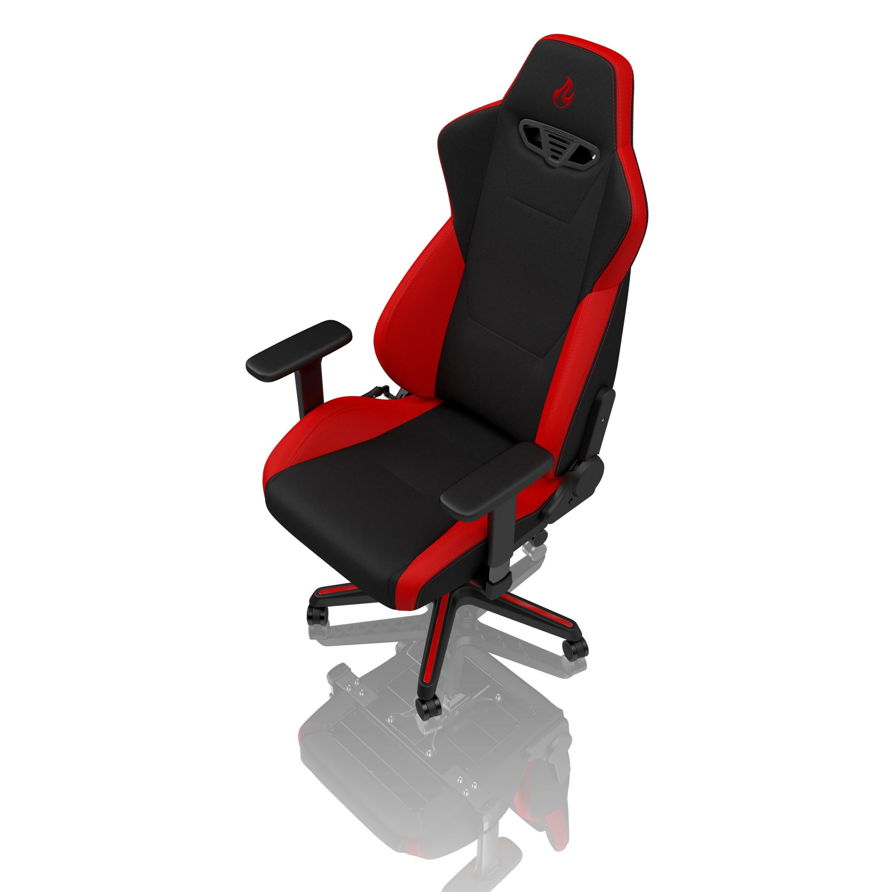 Nitro Concepts S300 Fabric Gaming Chair Inferno Red Black Falcon Computers