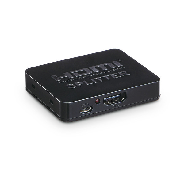 LMS DATA  2 PORT HDMI Signal Splitter - Amplified HDMI Duplicates one signal to 2 HDMI