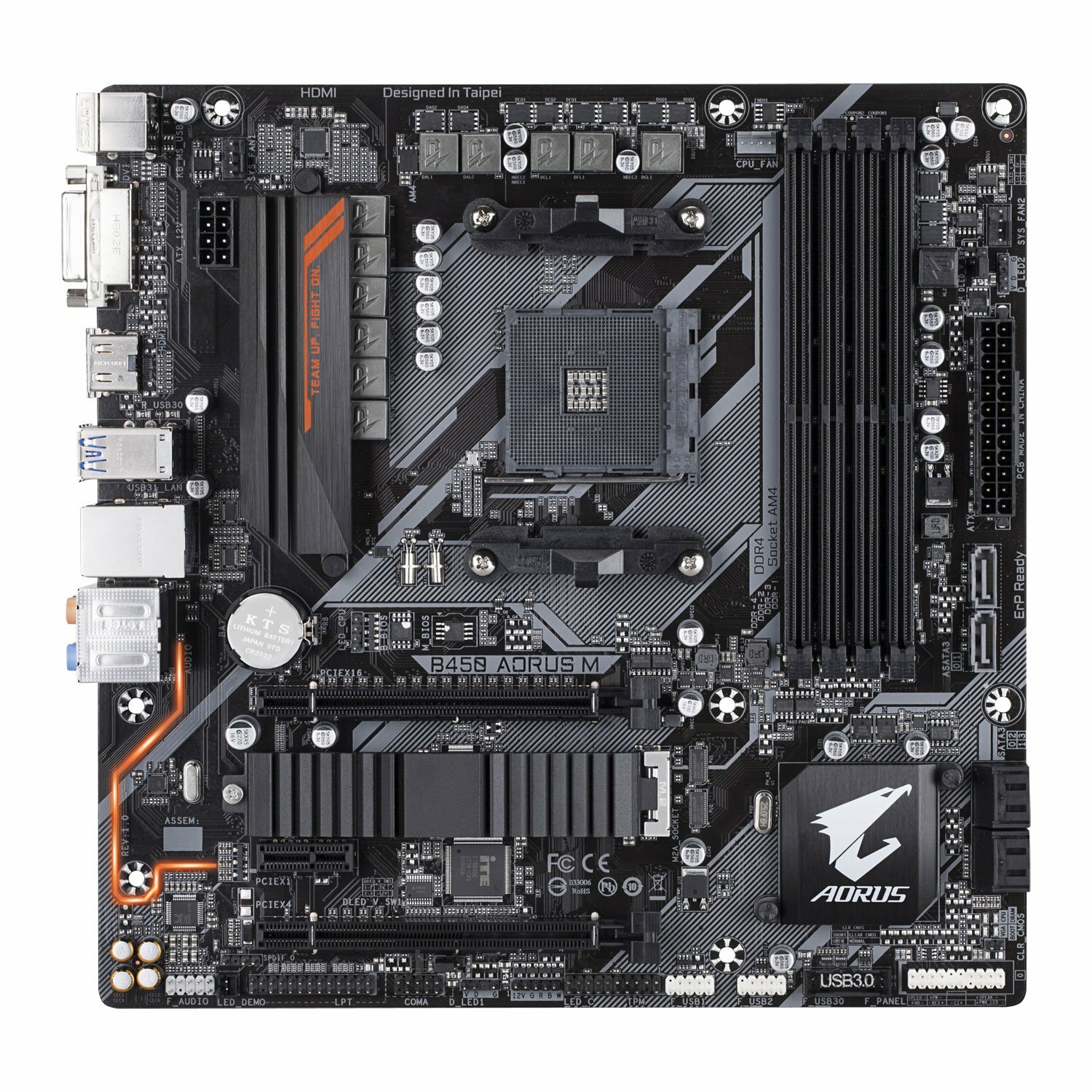 Gigabyte B450 AORUS M (Socket AM4) DDR4 MicroATX Motherboard Falcon