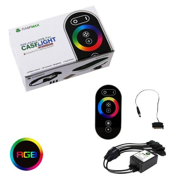 GameMax  4pin RGB RF Remote Control & Receiver With Touch Control Sata Power