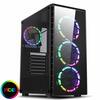 CIT  Raider Gaming Case 4 x Halo Spectrum RGB Fans Glass Front and Side with ASUS MB SYNC (Compatible Motherboard Required) Image