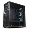 CIT  Raider Gaming Case 4 x Halo Spectrum RGB Fans Glass Front and Side with ASUS MB SYNC (Compatible Motherboard Required) Image