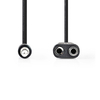 NEDIS  Stereo Audio Cable Splitter - 3.5 mm Male - 2x 3.5 mm Female - 0.2 m - Black Image