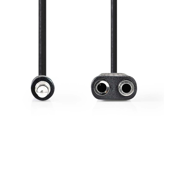 NEDIS  Stereo Audio Cable Splitter - 3.5 mm Male - 2x 3.5 mm Female - 0.2 m - Black