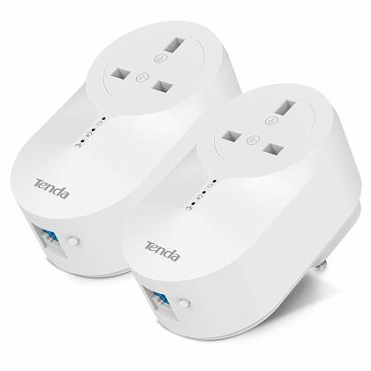 Tenda  AV1000 Passthrough Powerline Adapter Kit with 1 x Gigabit Port (AC Passthrough) - Pack of 2 - Black Friday Deal