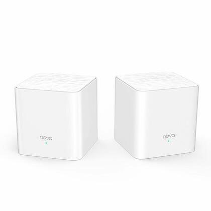 Tenda Nova MW3-2 Whole Home Mesh Wi-Fi System; Get Rid of Wi-Fi Dead Zones; 2500sq² Wi-Fi Coverage, Two Fast Ethernet Ports, App Control, Parental Controls, Easy Set Up, Pre Configured (Pack of 2)