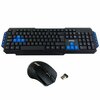 JEDEL  Wireless Gaming Keyboard and 3 Button Mouse - Black / Blue  - Special Offer Image