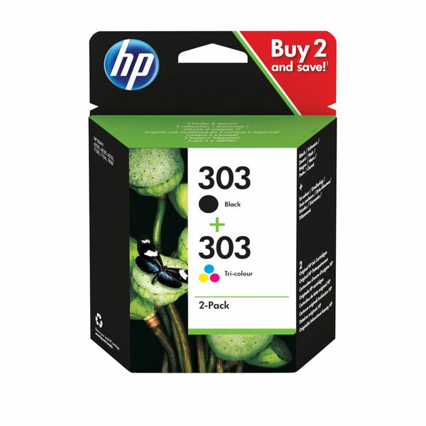 HP  HP 303 + 303 Multi Pack - Print cartridges - 1 x Black (200 Page*) , 1x Colour (165 Page*) *average