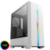 GameMax GMXCSSOLARWHT Solar White RGB Midi Tempered Glass Gaming Case MB SYNC 3 pin - Special offer Image