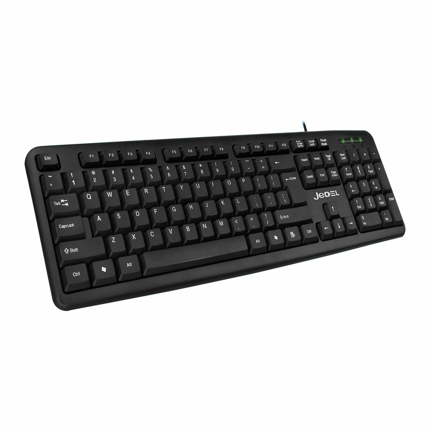 Jedel Usb Uk Layout Keyboard 104 Keys Black