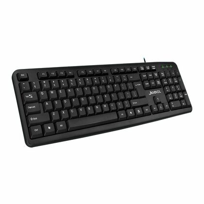 JEDEL  USB UK Layout Keyboard 104 Keys, Black