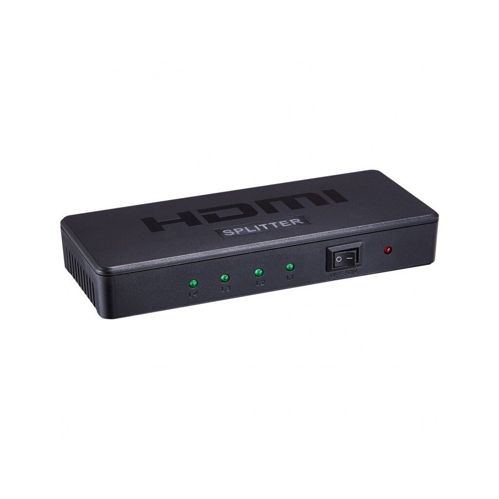 Dynamode 4 Port Passive Active HDMI Splitter 1 Input to 4 Monitor/TV Output Falcon Computers