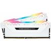 Corsair  Corsair Vengeance RGB Pro 16GB Memory Kit (2 x 8GB), DDR4, 3200MHz (PC4-25600), CL16, XMP 2.0, White Image