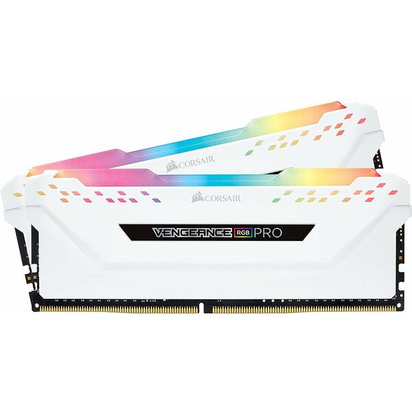 Corsair  Corsair Vengeance RGB Pro 16GB Memory Kit (2 x 8GB), DDR4, 3200MHz (PC4-25600), CL16, XMP 2.0, White