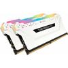 Corsair CMW16GX4M2C3200C16W Corsair Vengeance RGB Pro 16GB Memory Kit (2 x 8GB), DDR4, 3200MHz (PC4-25600), CL16, XMP 2.0, White Image