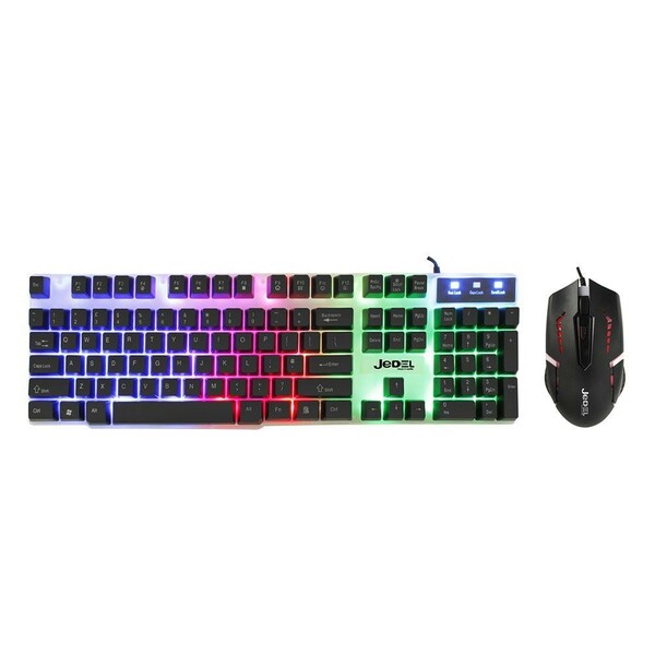 JEDEL  LED Colour Changing Gaming Keyboard and Mouse