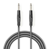 NEDIS  5 Meter Balanced Audio Cable, 6.35 mm Male - 6.35 mm Male, 5.0 m - Grey Image