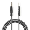 NEDIS  3 Meter Balanced Audio Cable, 6.35 mm Male - 6.35 mm Male, 3.0 m - Grey Image
