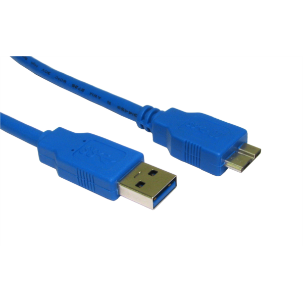 Generic  USB 3.0 Cable A Male - Micro B Male Round 2.00 m Blue