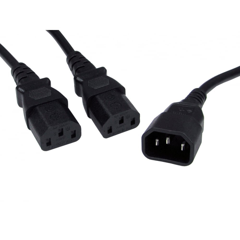 Generic C14 To 2X C13 Power Splitter Cable Falcon Computers