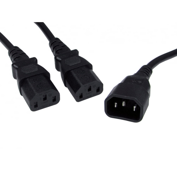 Generic  C14 To 2X C13 Power Splitter Cable 1.5m