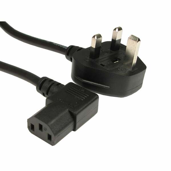 Generic  1.8m UK Plug to Right Angled C13 Mains Lead