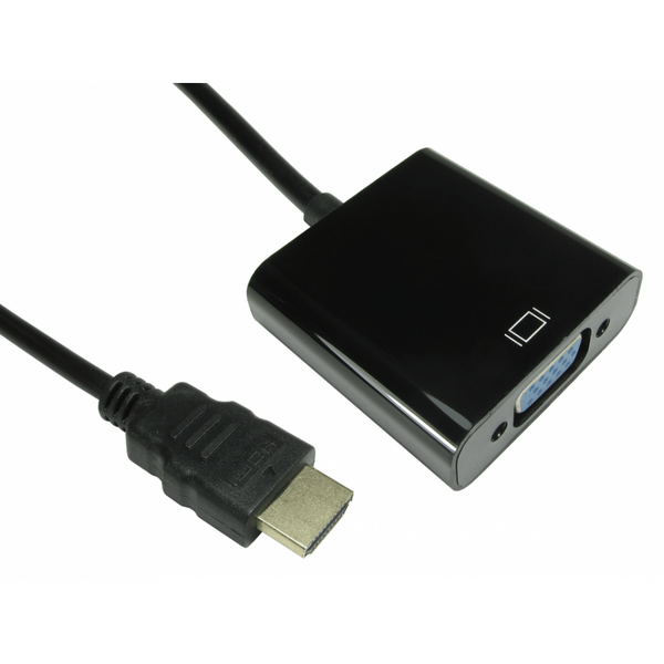 Generic HDMI To Svga, 15Cm, Black (No Audio)