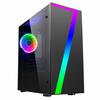 CIT  Seven MATX Gaming Case Rainbow RGB Strip 1 x Rainbow RGB Fan Acrylic Side Image