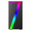 CIT  Seven MATX Gaming Case Rainbow RGB Strip 1 x Rainbow RGB Fan Acrylic Side Image