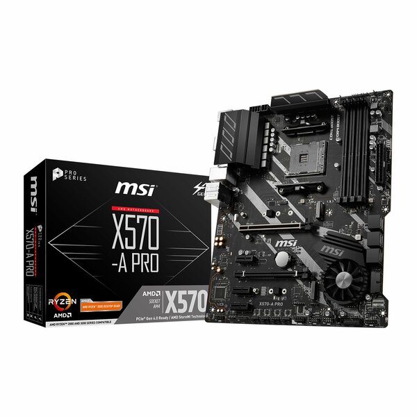 MSI X570-A PRO AMD Ryzen X570-A PRO AM4 PCIe 4.0 ATX Motherboard