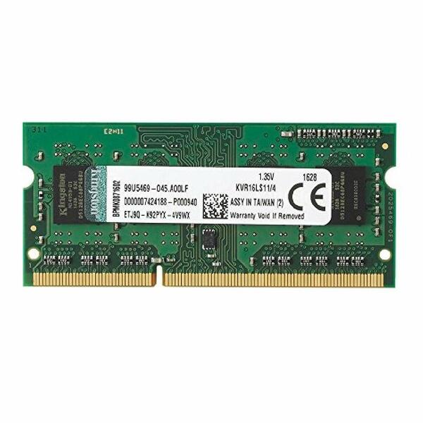 Kingston  Kingston Technology ValueRAM 4GB DDR3L 1600MHz SO Dimm memory module