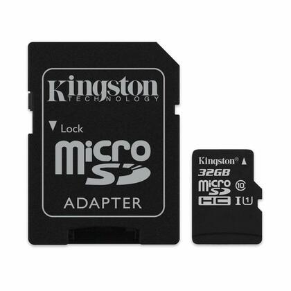 Kingston  32GB Canvas Select Class 10 speeds Up to 100 MB/s Read  (Micro SD with SD Adapter Included)