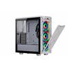 Corsair CC-9011189-WW iCUE 465X RGB Tempered Glass Mid-Tower ATX Smart Case (Tempered Glass Side and 3x LL120 RGB Coolers included) - White Image