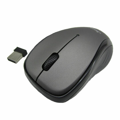 JEDEL W920-SB W920 Wireless 3 Button Mouse with Scroll Wheel 1600dpi 2.4GHz Nano USB - Silver / Black - BLACK FRIDAY DEAL
