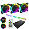 GameMax  ARGB Fan Hub + Strip kit 3 x Velocity Fans 1x Viper Strip 1x Hub Image