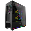 GameMax GRAVITY RGB Mid Tower ATX with 3x RGB Fans Tempered Glass Side Image