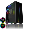 GameMax GRAVITY RGB Mid Tower ATX with 3x RGB Fans Tempered Glass Side Image