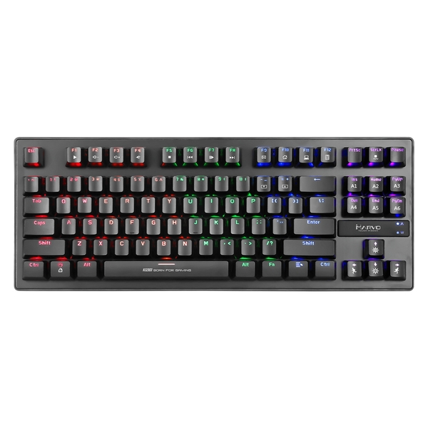 MARVO KG901-UK Scorpion KG901 RGB LED Compact Gaming Keyboard with Mechanical Blue Switches - BLACK FRIDAY DEAL