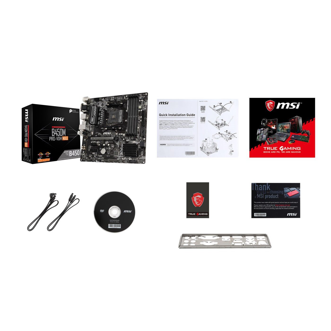 MSI B450M PROVDH MAX(Socket Am4) Ryzen DDR4 Micro ATX Motherboard